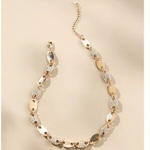 Anthropologie Gold tab necklace